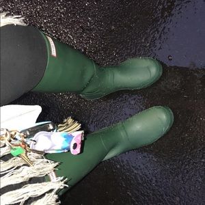 Hunter Green Hunter rain boots😍